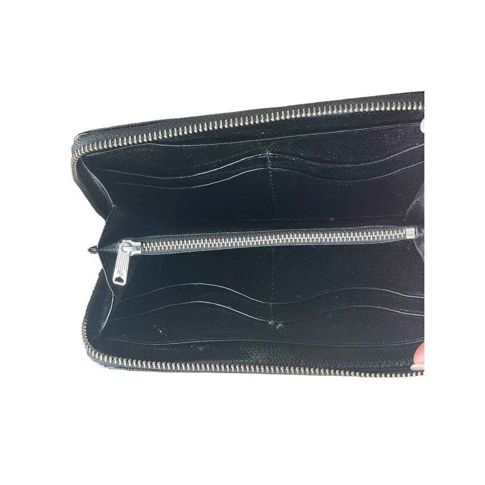 Lauren Ralph Lauren Newbury Full-Zip Black Leather Wallet